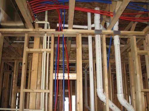 PVC piping used for plumbing
